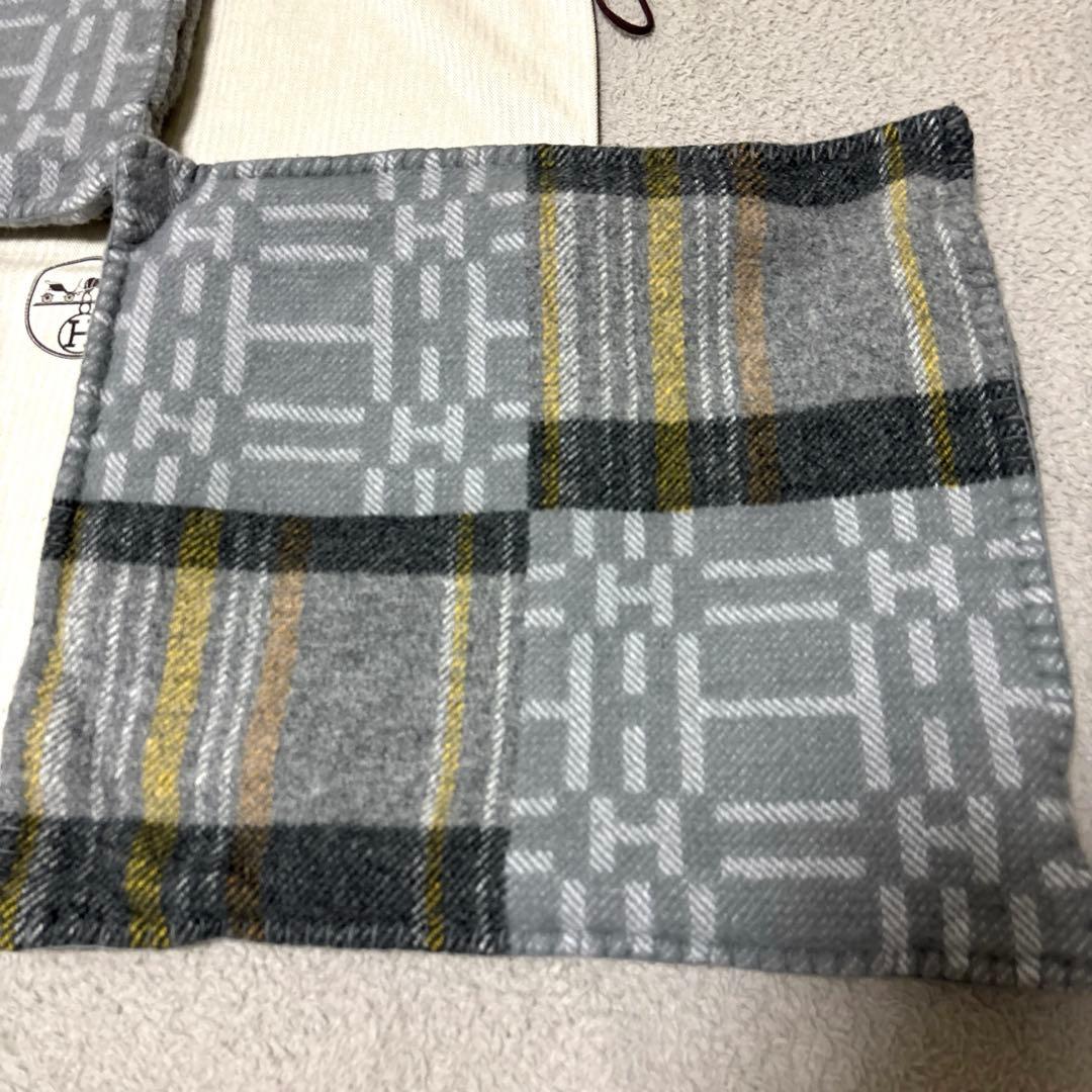 HERMES エルメス Hロゴ 枕 インテリア クッションカバー　2枚セット