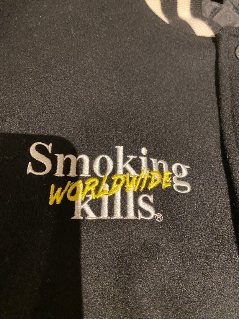 FR2 HUF パイルロゴ スタジャン L 袖レザー　ワールドワイド