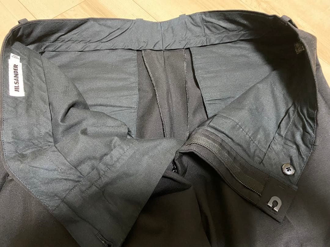 【限定値下】JIL SANDER Wool Gabardine BLACK 48