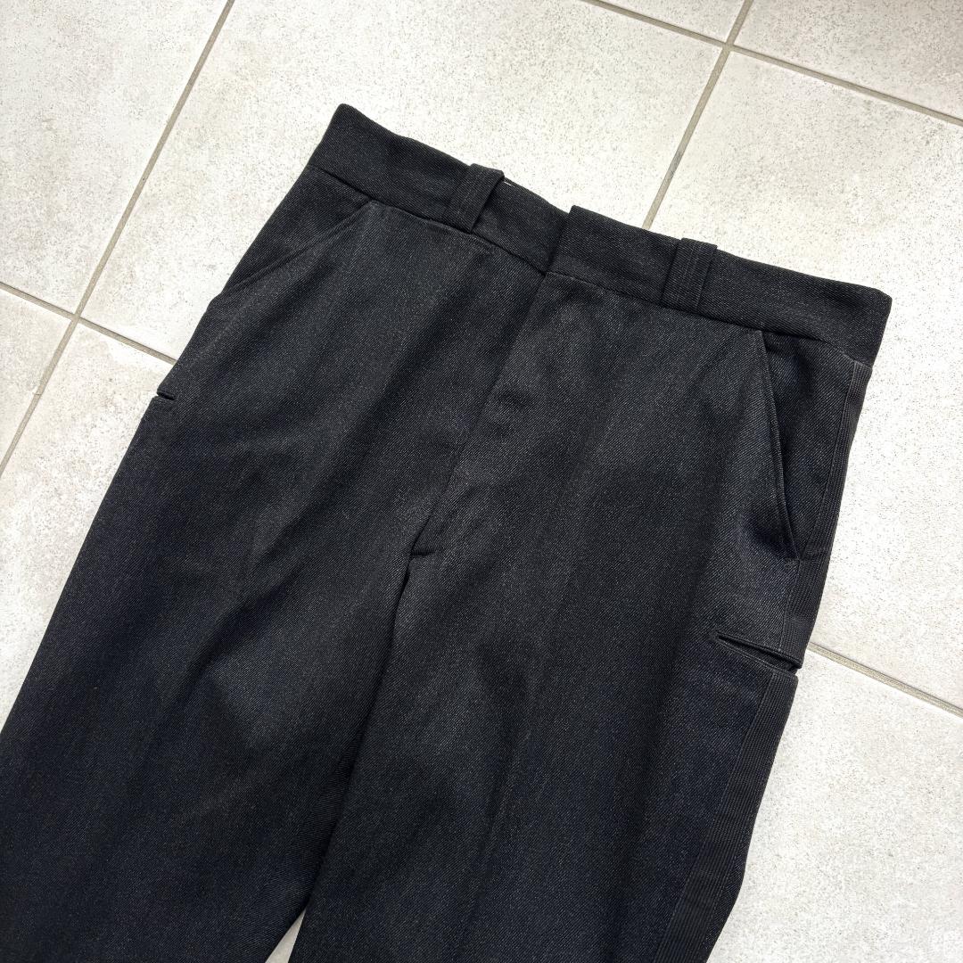 50sビンテージ ブラックウィップコード ウールワークパンツ フリスコパンツ