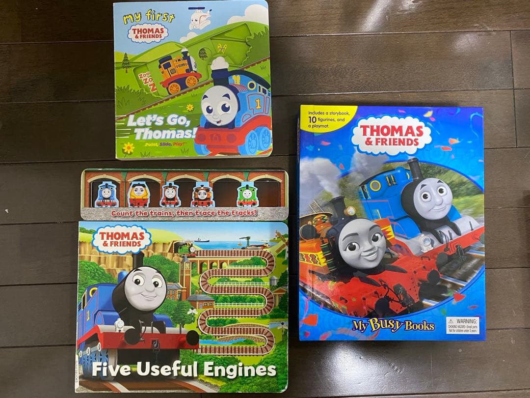 新品 海外版 トーマス 英語 Busy Books 3冊セット フィギュア10体