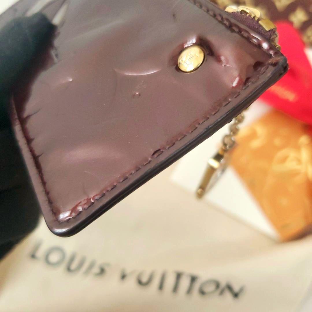 美品 幻のモデル ルイヴィトン 小銭入れ ケース ヴェルニ アマラント