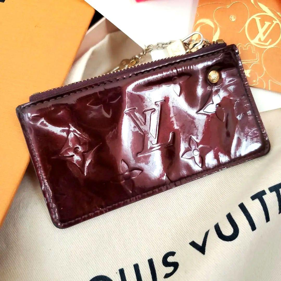 美品 幻のモデル ルイヴィトン 小銭入れ ケース ヴェルニ アマラント