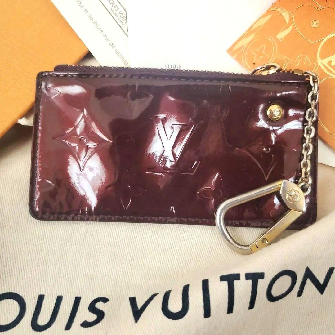 美品 幻のモデル ルイヴィトン 小銭入れ ケース ヴェルニ アマラント