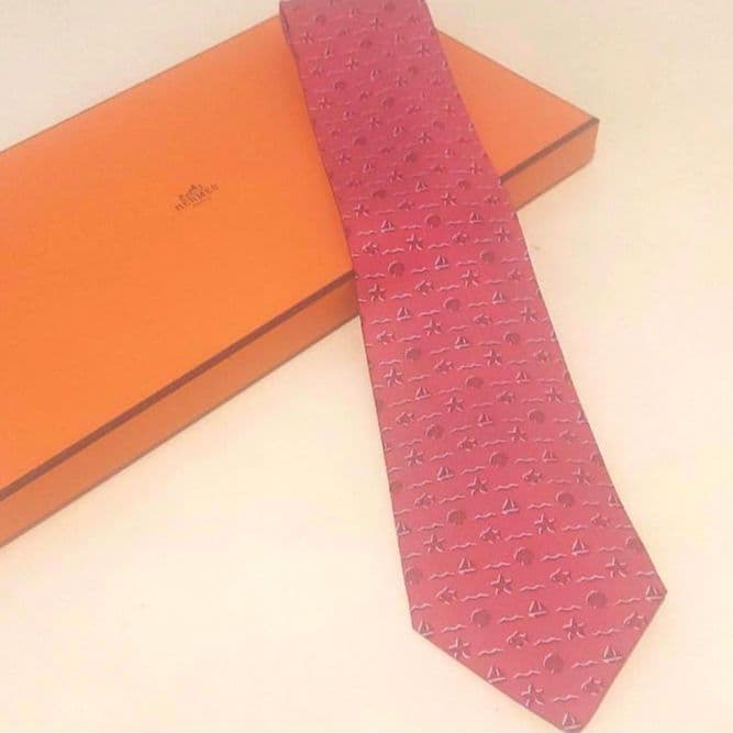 【美品】【未使用】HERMES　エルメス　ネクタイ