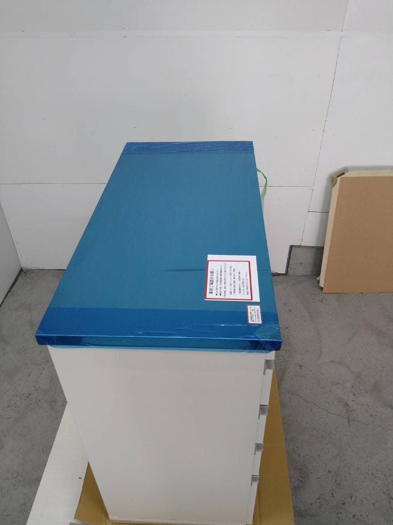 7067 ステンレス天板頑丈カウンター幅90白