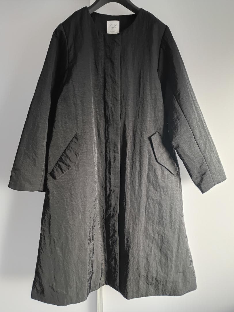 crewre ノーカラーパファーコート ブラック サイズ1