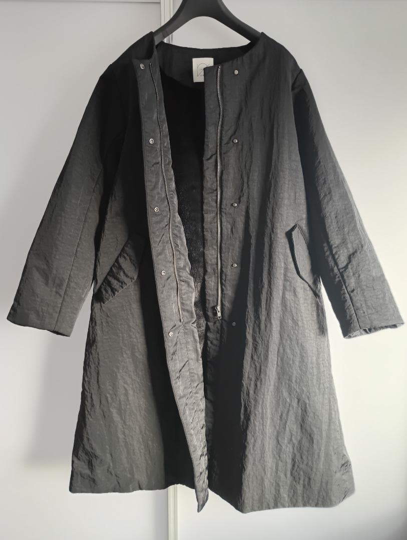 crewre ノーカラーパファーコート ブラック サイズ1