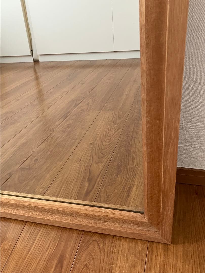 木製　鏡　立て掛け　ウォールミラー　姿見　大型