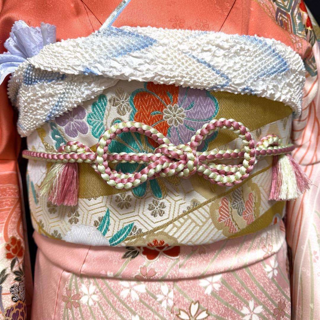 豪華　振袖5点セット　トールサイズ　古典柄　裄丈69cm　163〜173　成人式