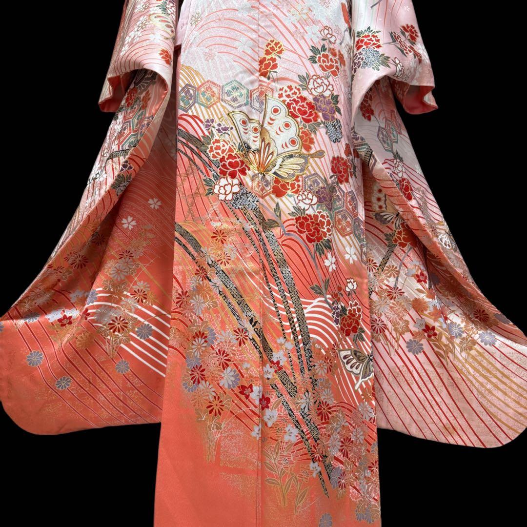 豪華　振袖5点セット　トールサイズ　古典柄　裄丈69cm　163〜173　成人式