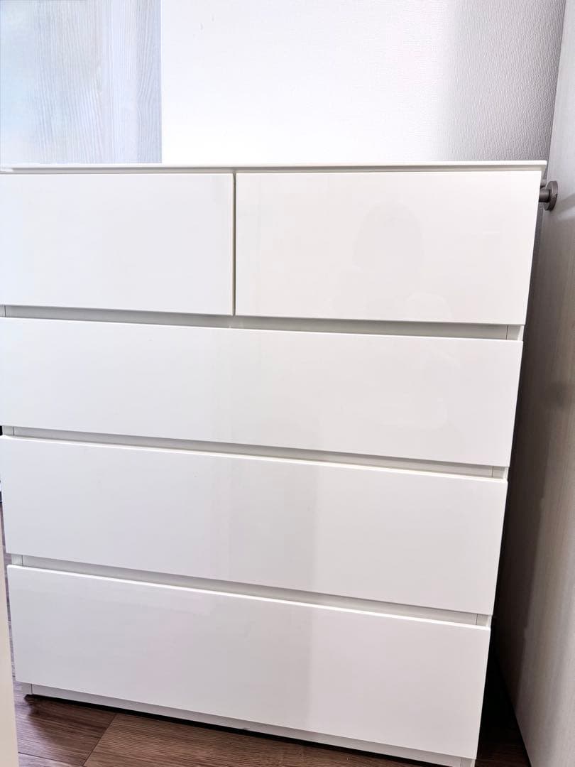 ニトリ　ローチェスト(クエス 80-4LC WH)ホワイト　4段