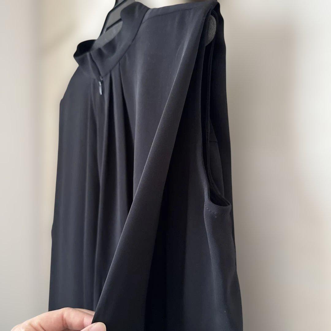 ヤマダヤ　Aga blackノースリーブ 黒 ロングワンピース