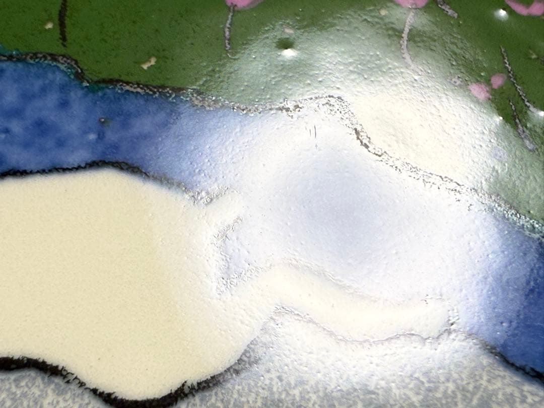 青い川を越えて 1982年 アラビア ヘルヤ 陶板画