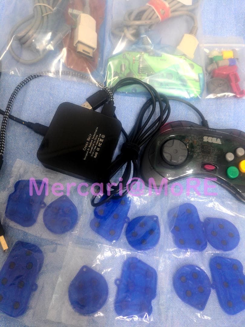 第三科学研究所 USBサターンパッド　替え用ゴム　PS4用アダプタ　セット