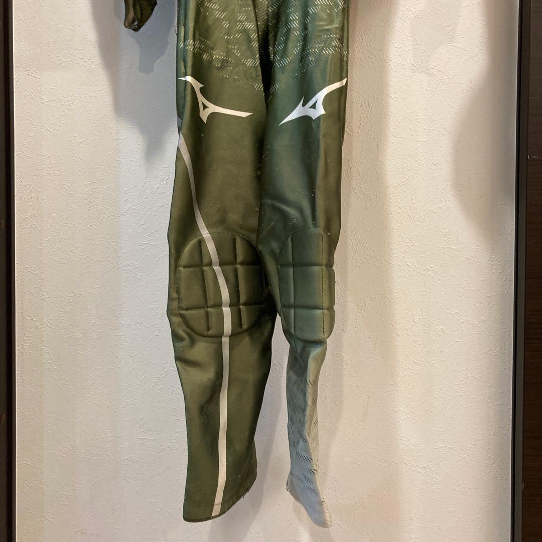 Mizuno スキーウェア ワンピース パッド入り オリーブグリーン M