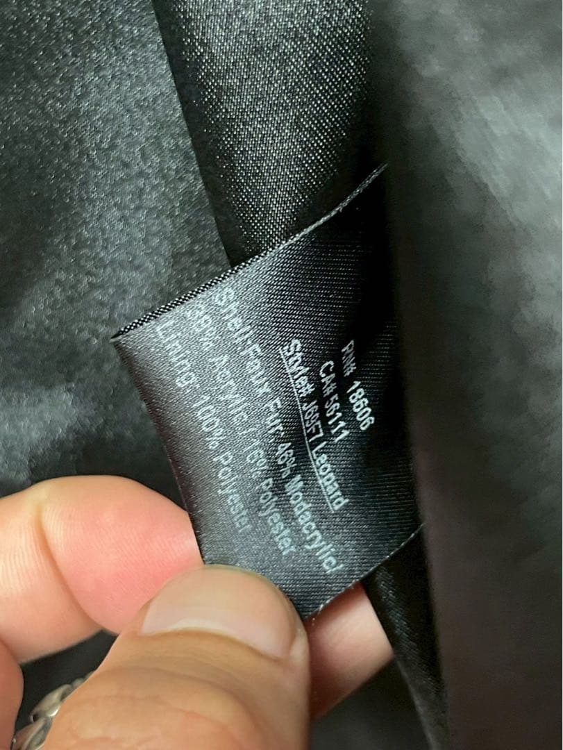 美品　Supreme Schott Fur Peacoat Leopard