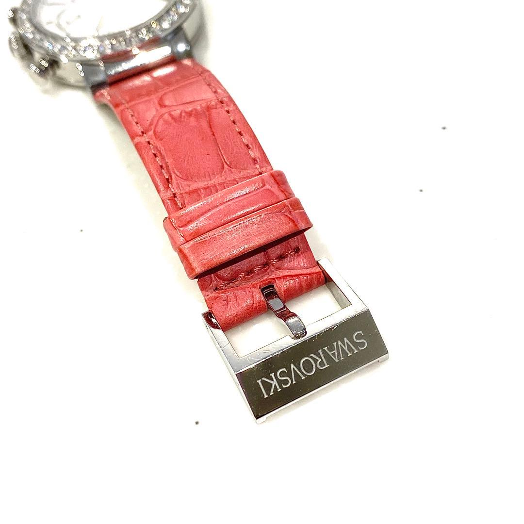 ピンクの猫。SWAROVSKI スワロフキー　腕時計