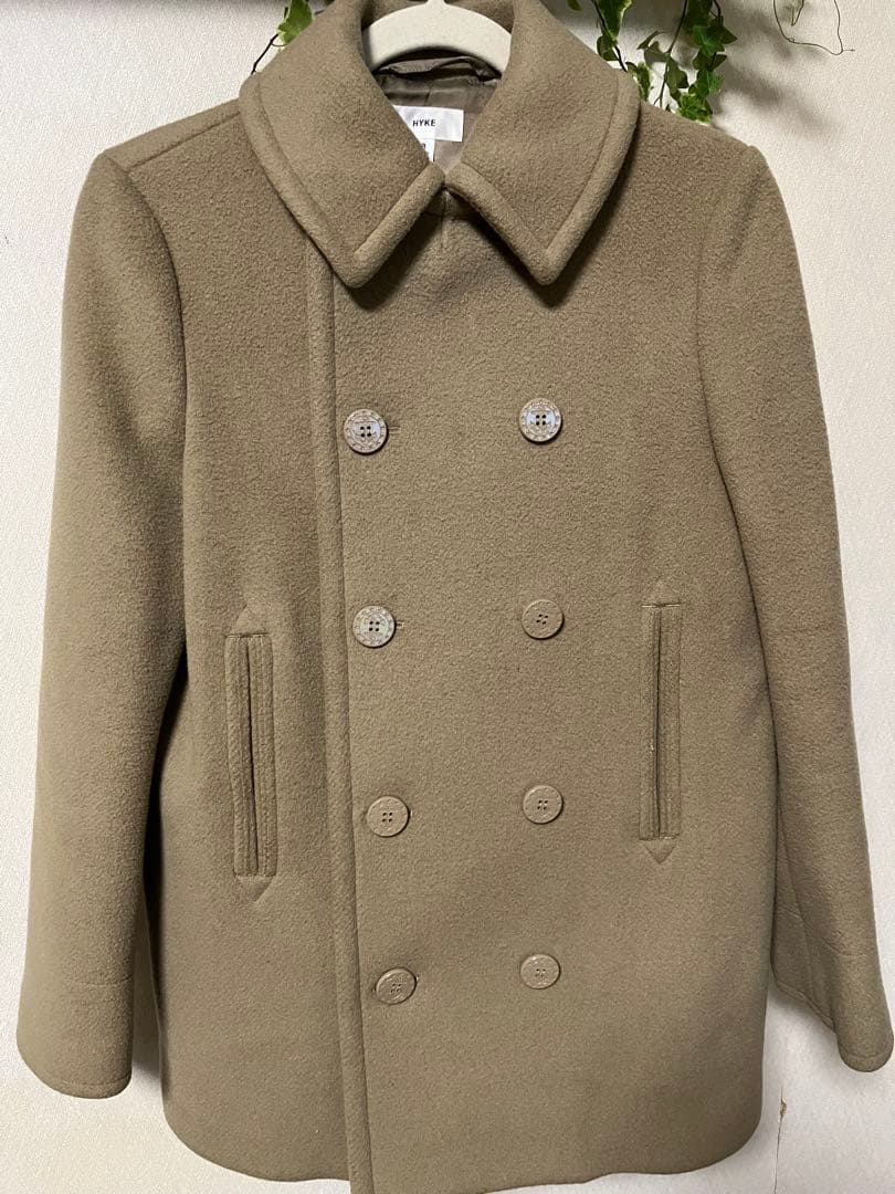 HYKE メルトンウール　ピーコート サイズ3
