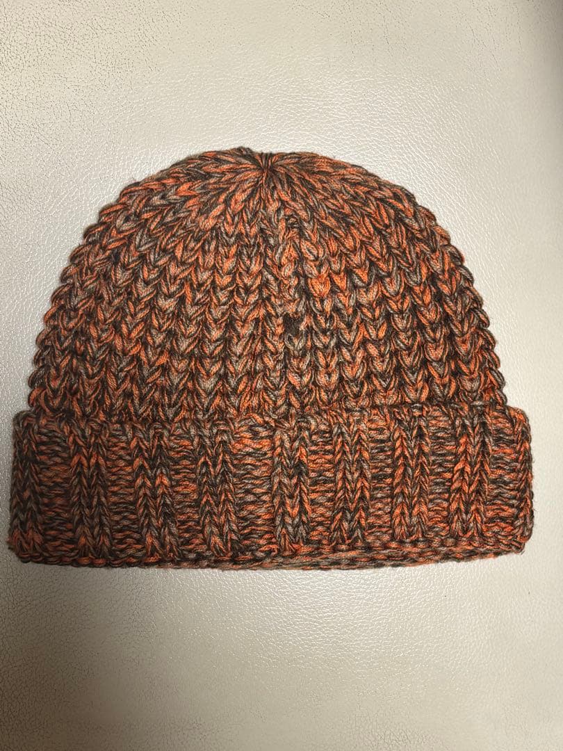 mont-bell ニット帽 S/M オレンジ/ブラウン