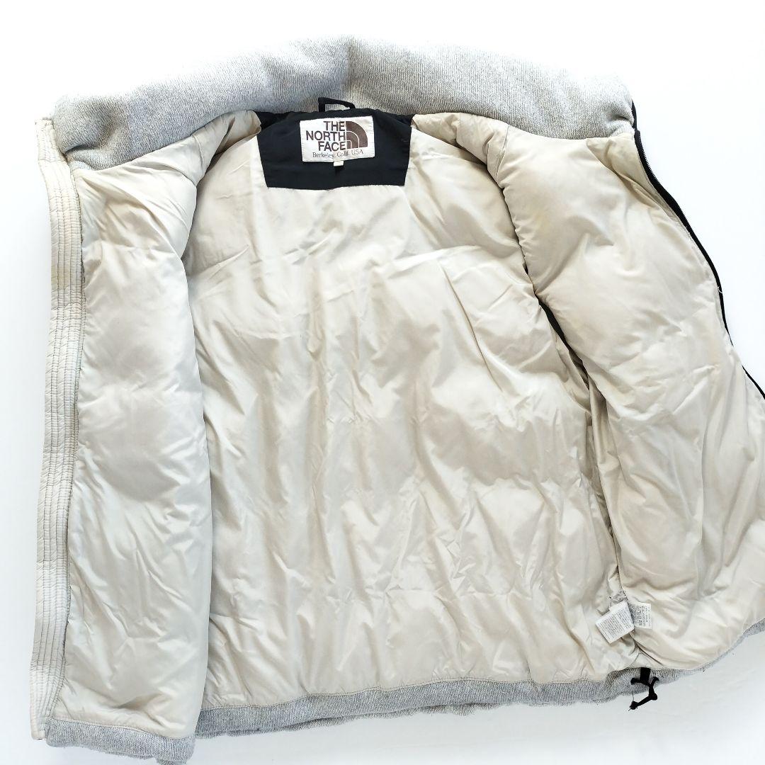 ノースフェイス ニット切替 ダウンベスト 70フィル グレー【XL】