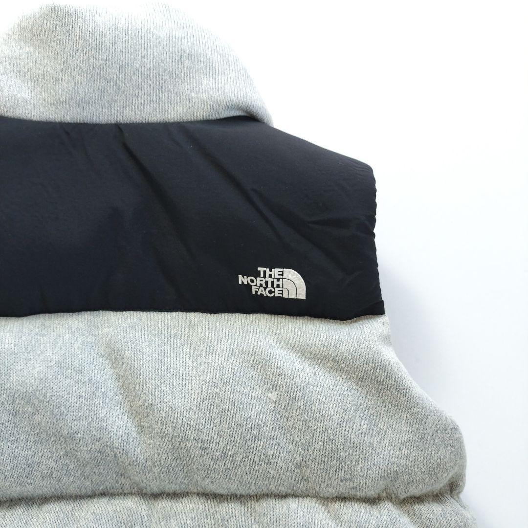 ノースフェイス ニット切替 ダウンベスト 70フィル グレー【XL】