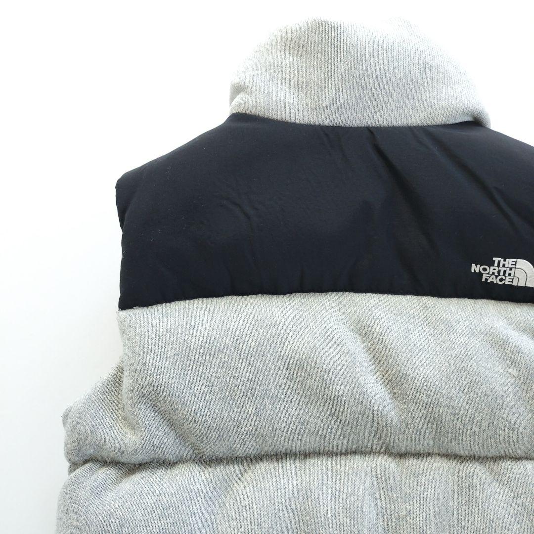 ノースフェイス ニット切替 ダウンベスト 70フィル グレー【XL】