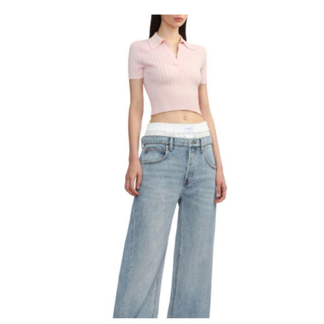 トップス Alexander Wang ribbed-knit Polo Shirt