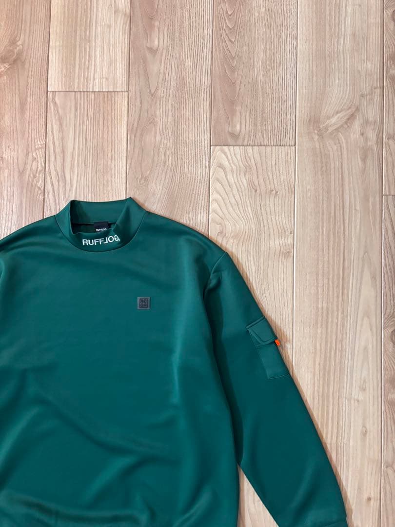 バックフレームロゴモックネックシャツ　XL