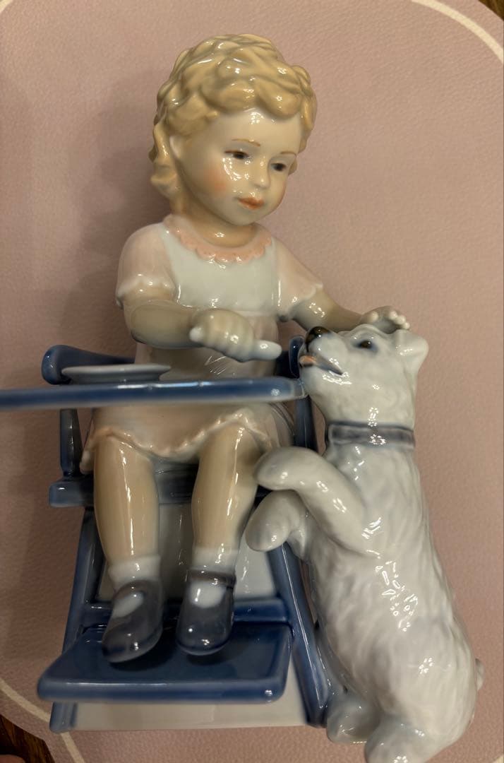 ロイヤルコペンハーゲン☆少女と犬☆新品同様