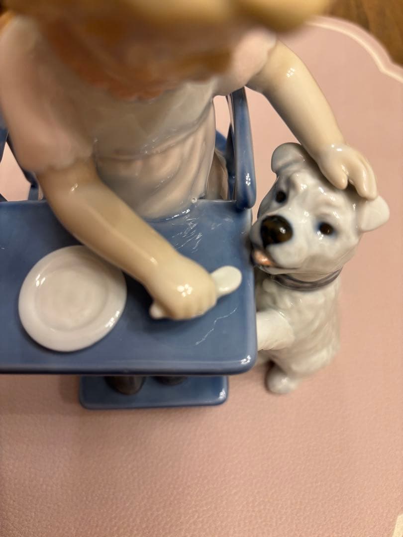 ロイヤルコペンハーゲン☆少女と犬☆新品同様