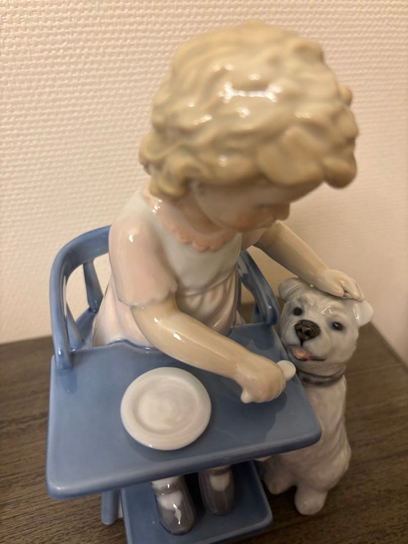 ロイヤルコペンハーゲン☆少女と犬☆新品同様