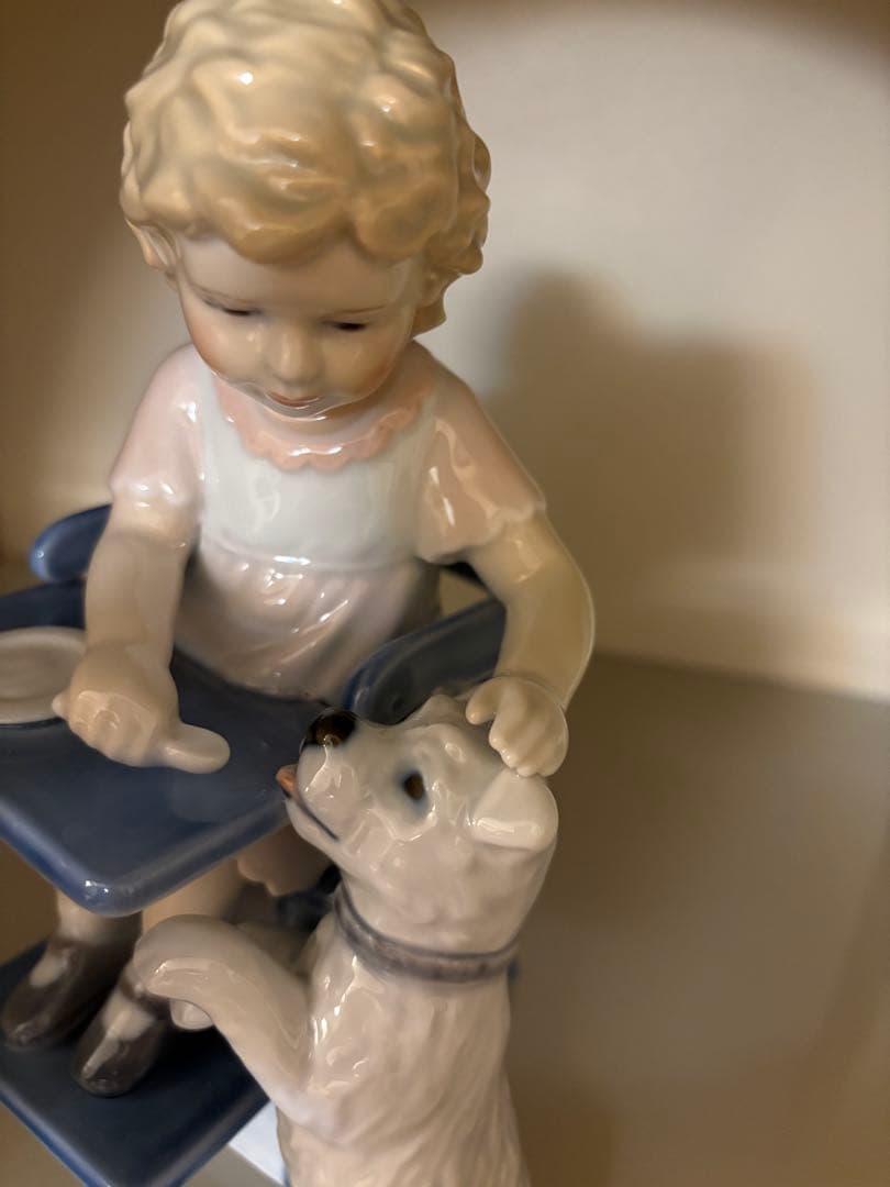 ロイヤルコペンハーゲン☆少女と犬☆新品同様