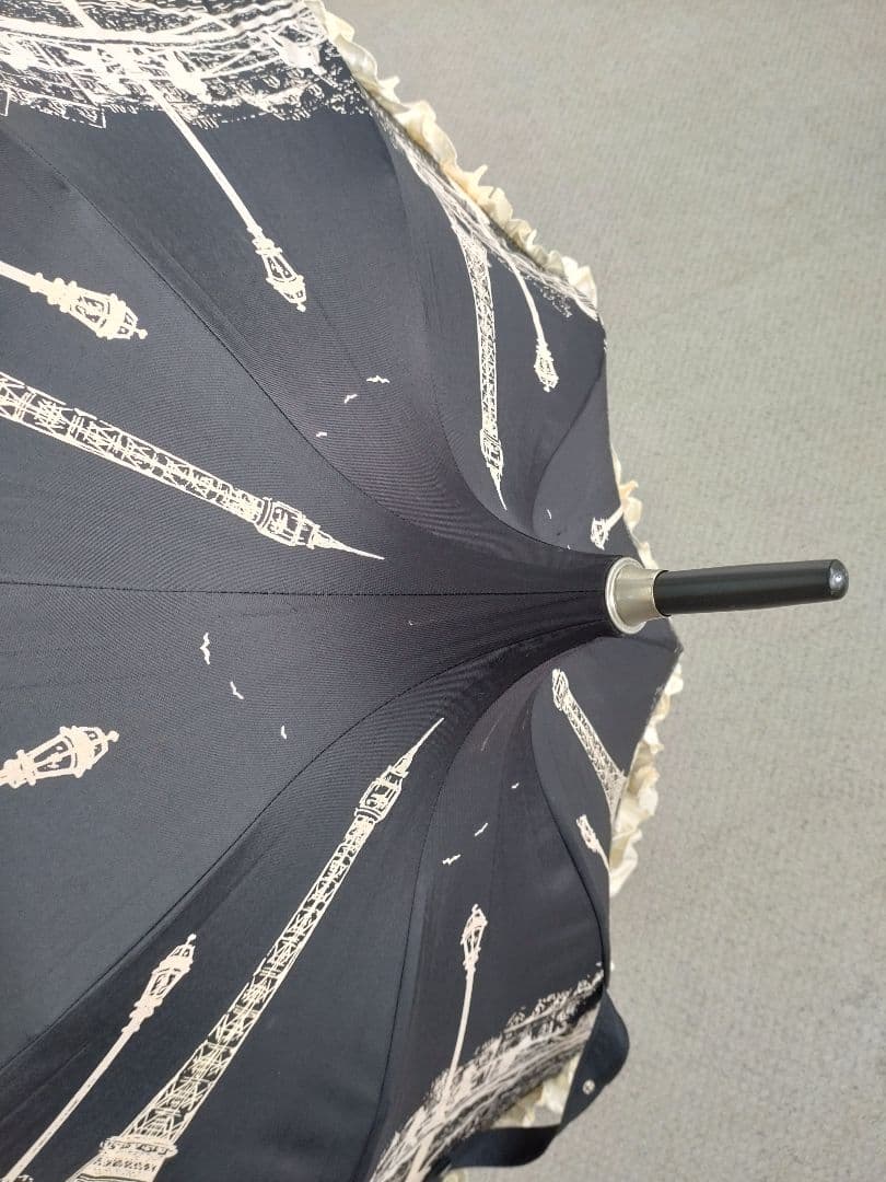 【最終価格】GUY DE JEAN ギドゥジャン パゴダ型 晴雨兼用傘 ブラック