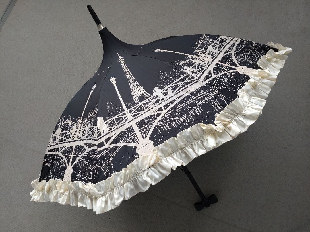 【最終価格】GUY DE JEAN ギドゥジャン パゴダ型 晴雨兼用傘 ブラック