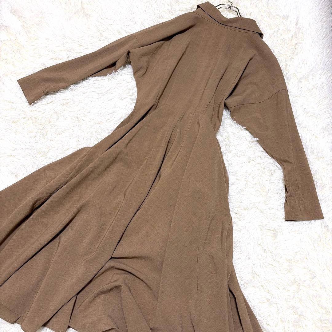 ANAYI アナイ　シャツワンピース カシュクール リネン ロング 38