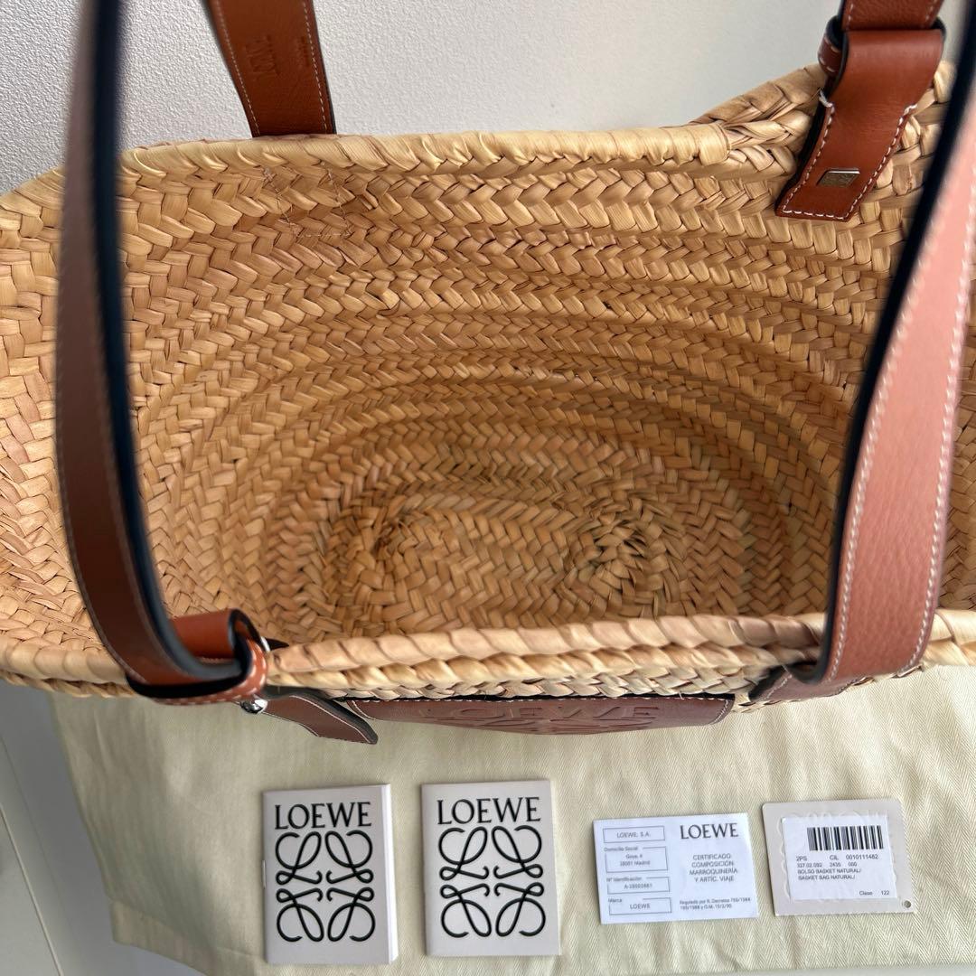 【美品】ロエベ　バスケットバッグ　カゴバッグ　ミディアム