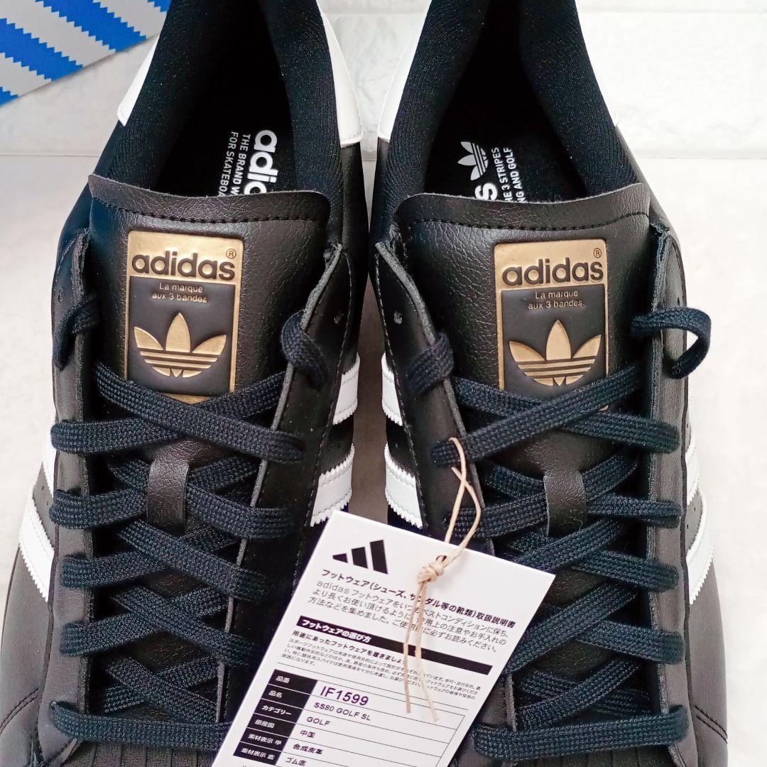 ❣️新品❣️adidas SS80 GOLF SL ゴルフシューズ 黒×白 30
