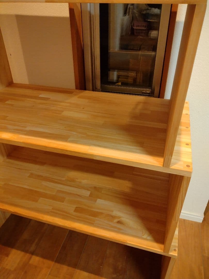 木製　ハンドメイド　オーダー　コの字　テーブル　サイドテーブルラック　カウンター