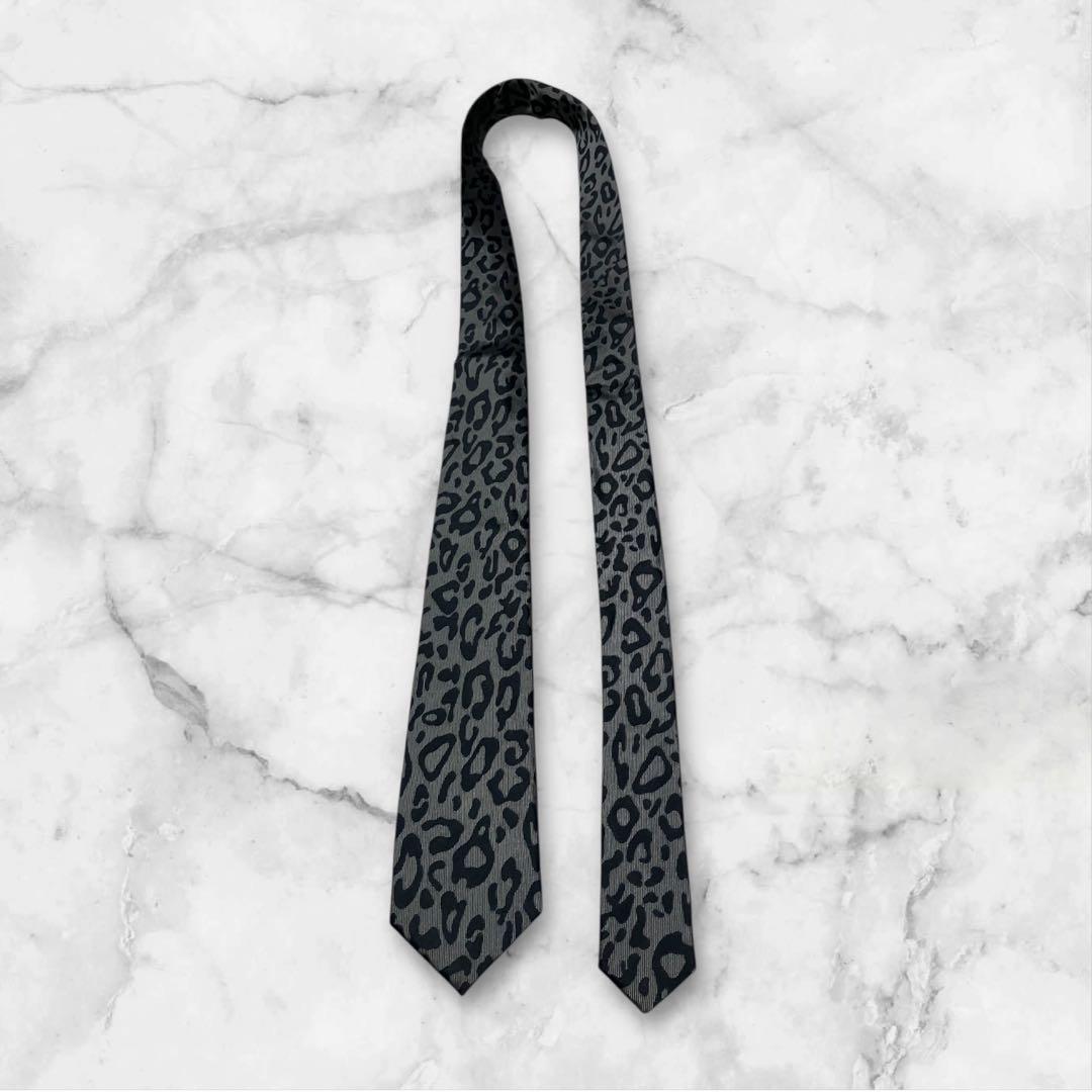 【美品】ヨウジヤマモト　ネクタイ　レオパード　虎柄　ジャガード