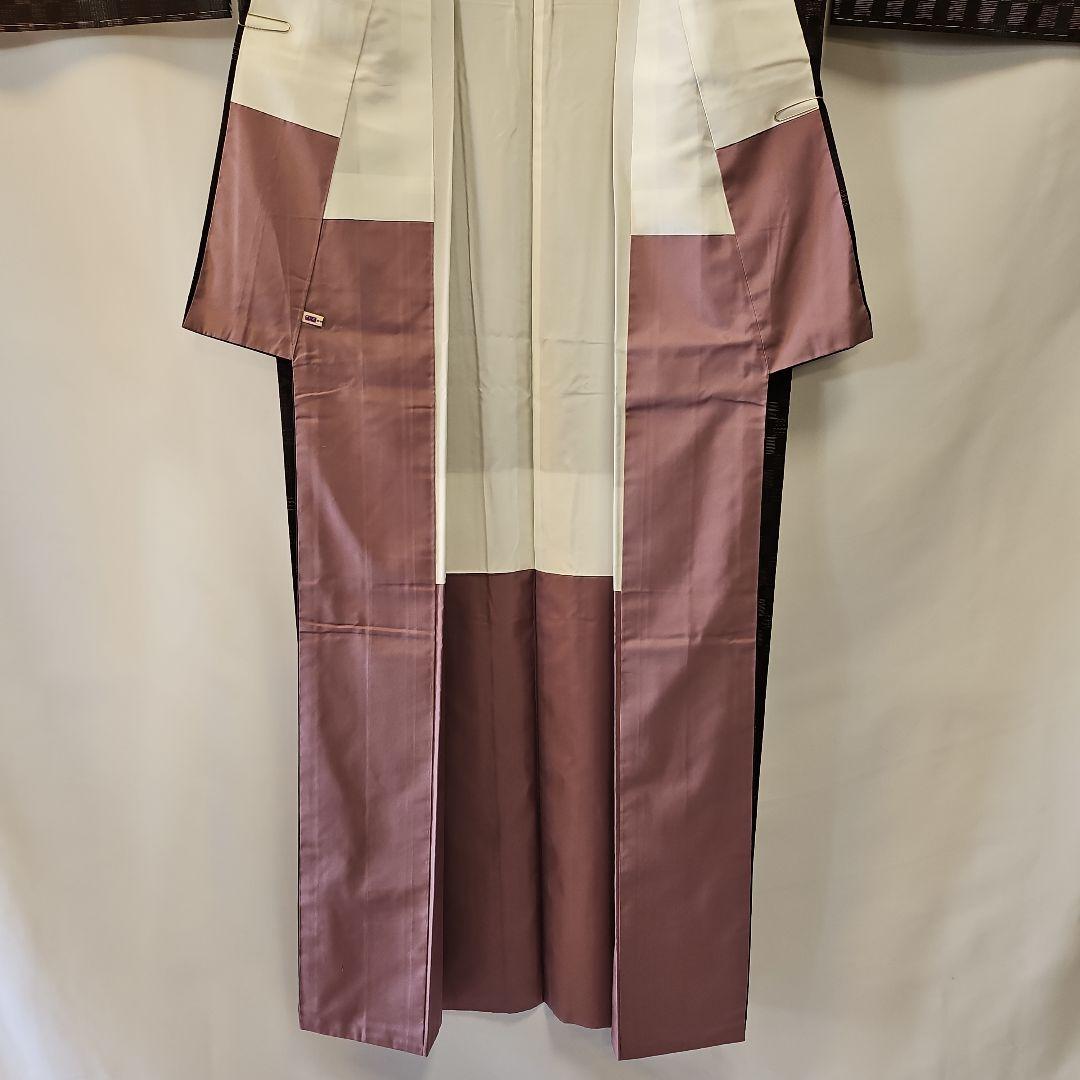 紬☆さが美謹製☆市松模様☆仕付け付き☆正絹☆とても美品な逸品