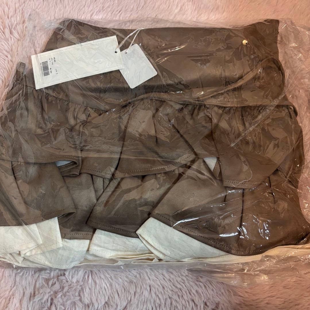 スカート andmary Mel gather skirt brown S