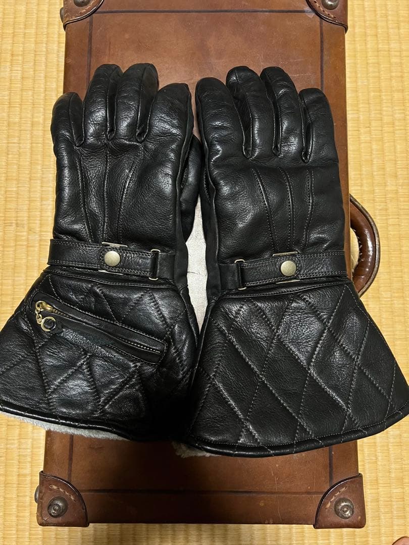 POWWOWパウワウ高性能 オイルレザー製 防寒仕様 ガントレット ショート　Ｌ