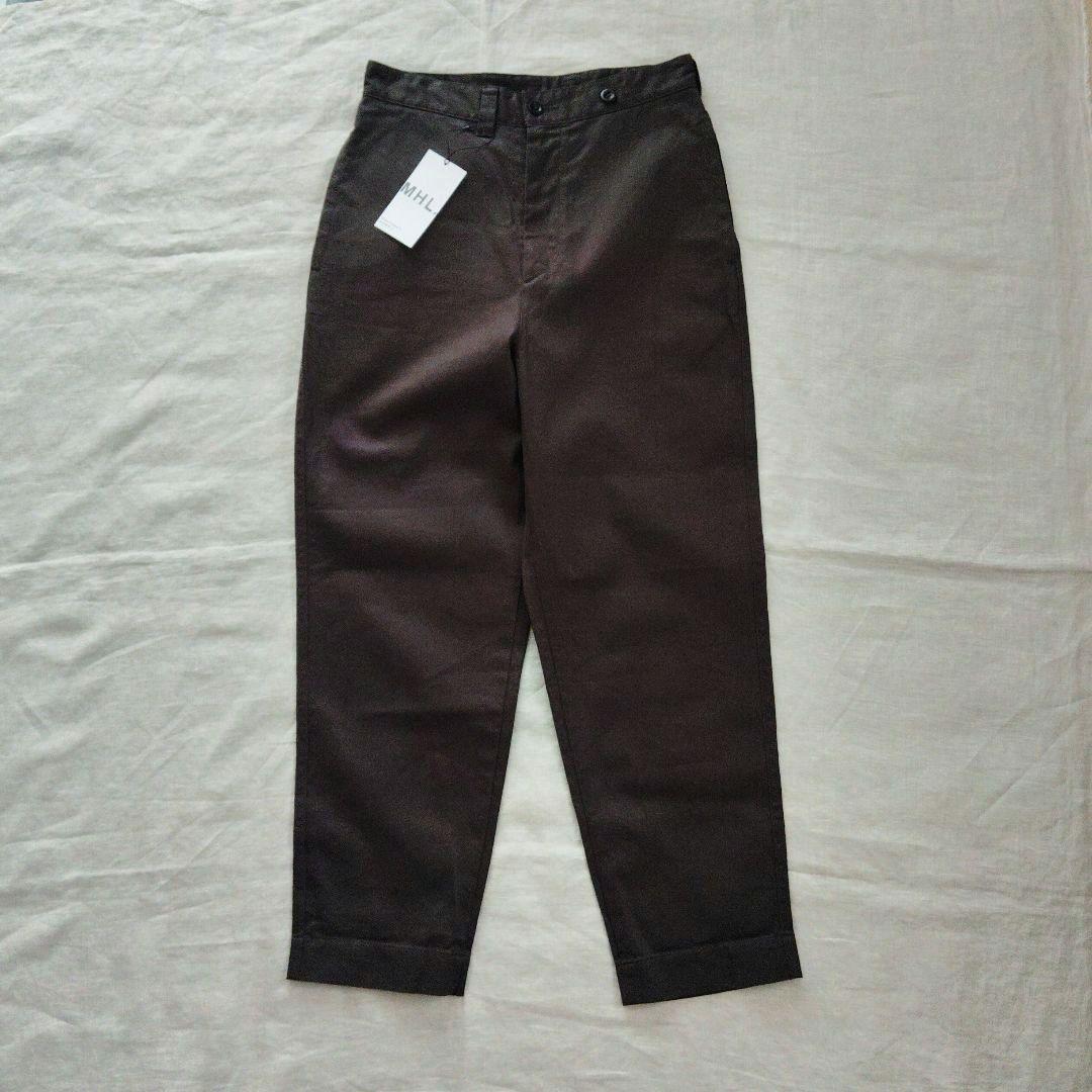 【タグ付新品】マーガレットハウエル MHL. コットンリネン パンツ Lサイズ