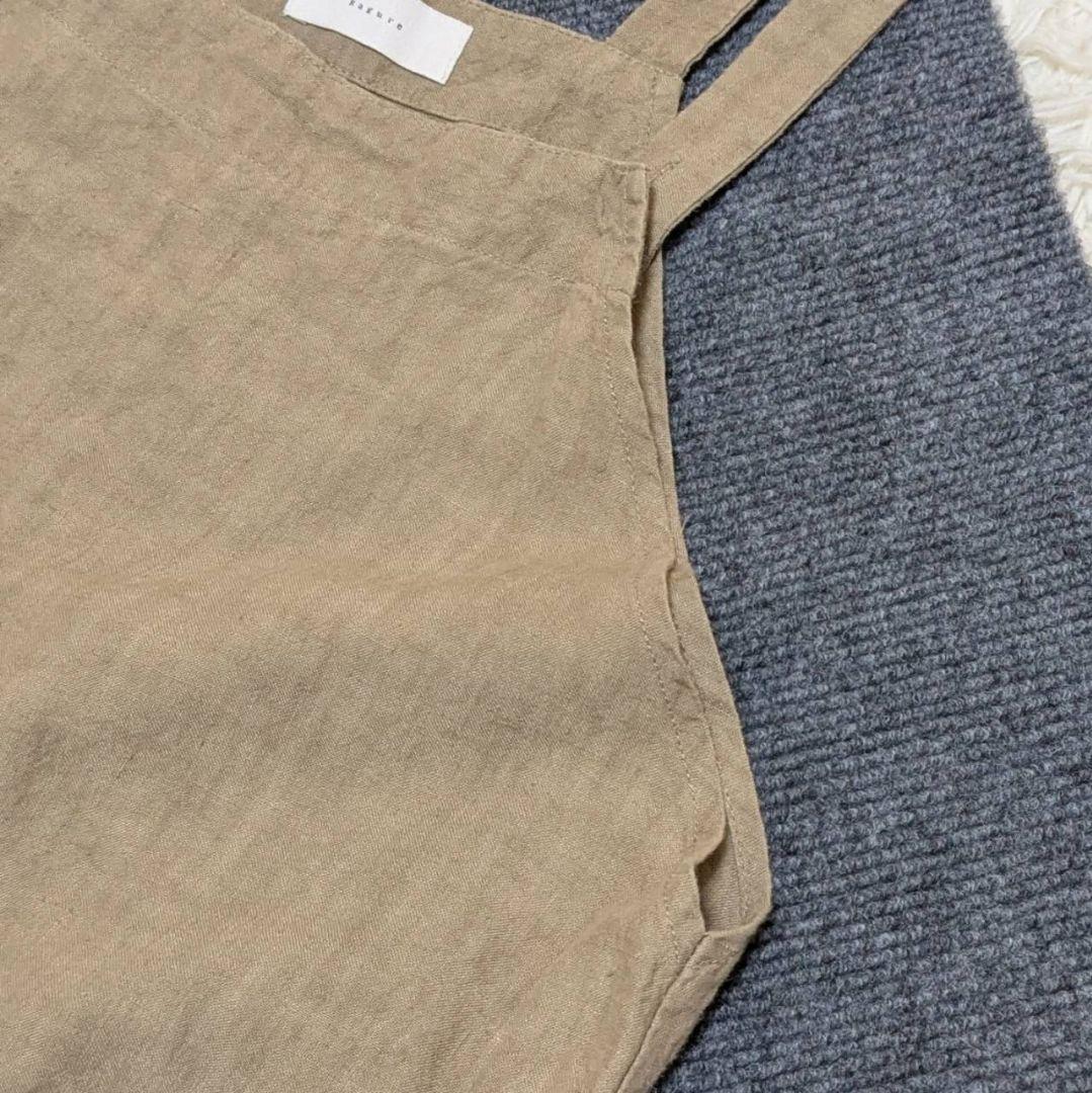 かぐれ オールインワン サロペット リネン ベージュ フリーサイズ