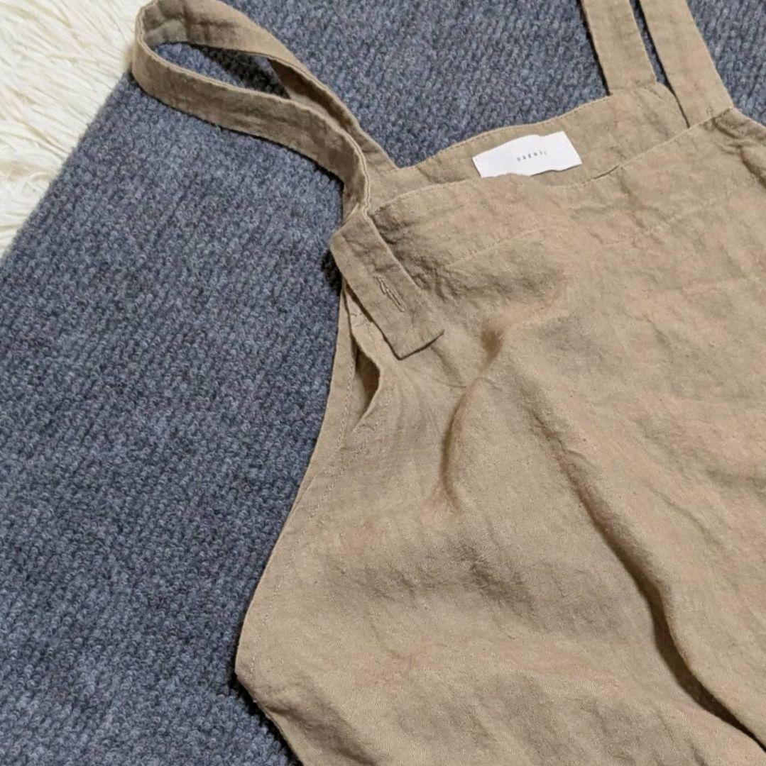 かぐれ オールインワン サロペット リネン ベージュ フリーサイズ