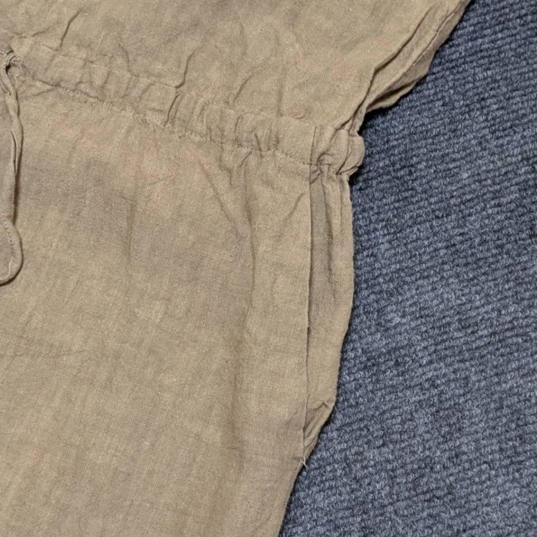 かぐれ オールインワン サロペット リネン ベージュ フリーサイズ