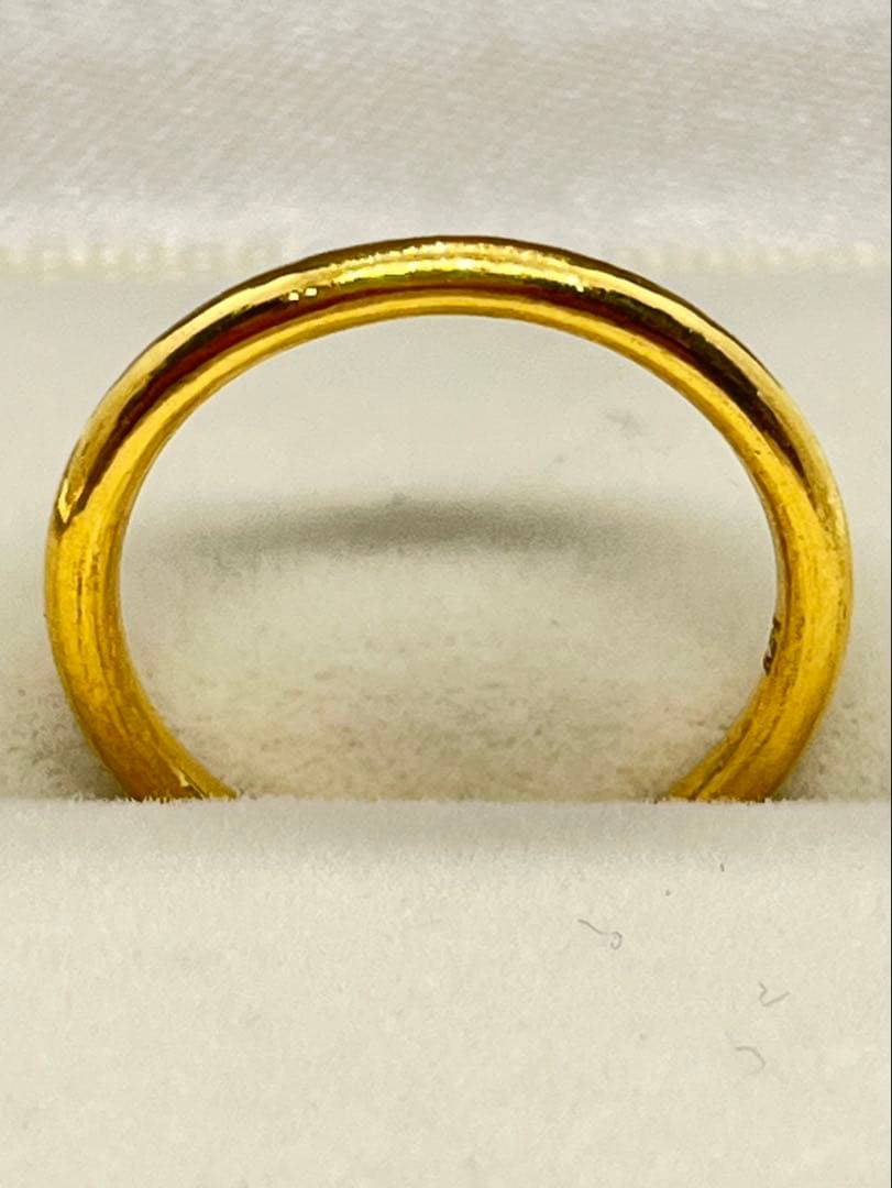 にゃーK24 純金 無地リング 2.93g指輪リング 刻印ありハンドメイド