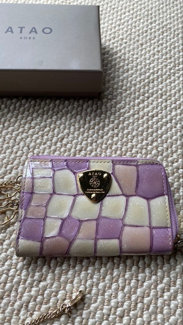 アタオ　ベル　ロージーラベンダー　キーケース　ミニ財布