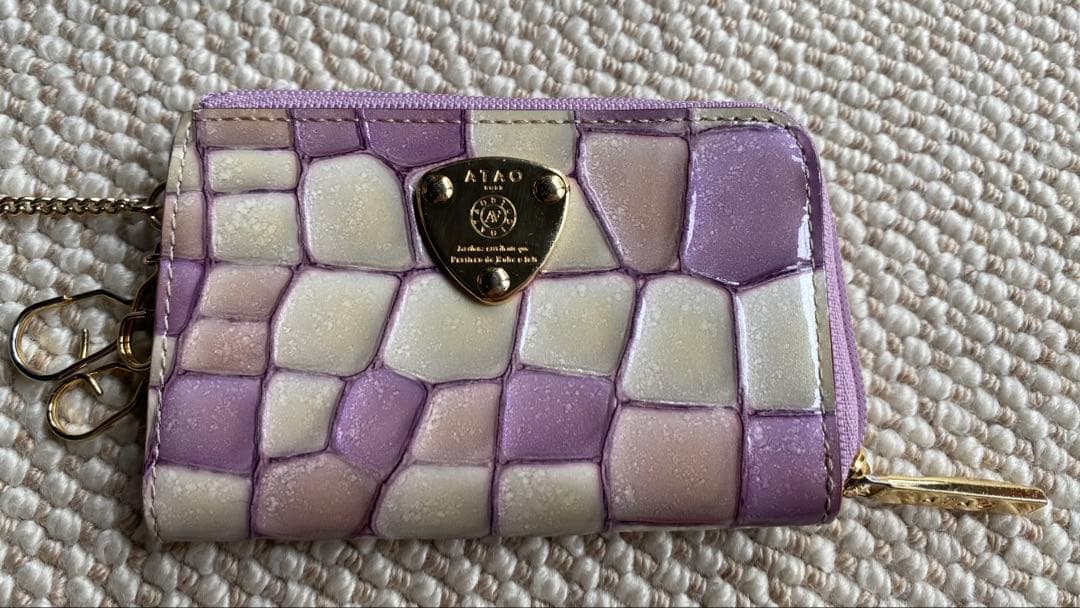 アタオ　ベル　ロージーラベンダー　キーケース　ミニ財布